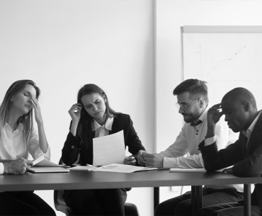 Pessoas frustradas e chateadas da equipe de negócios multirracial tristes com trabalho